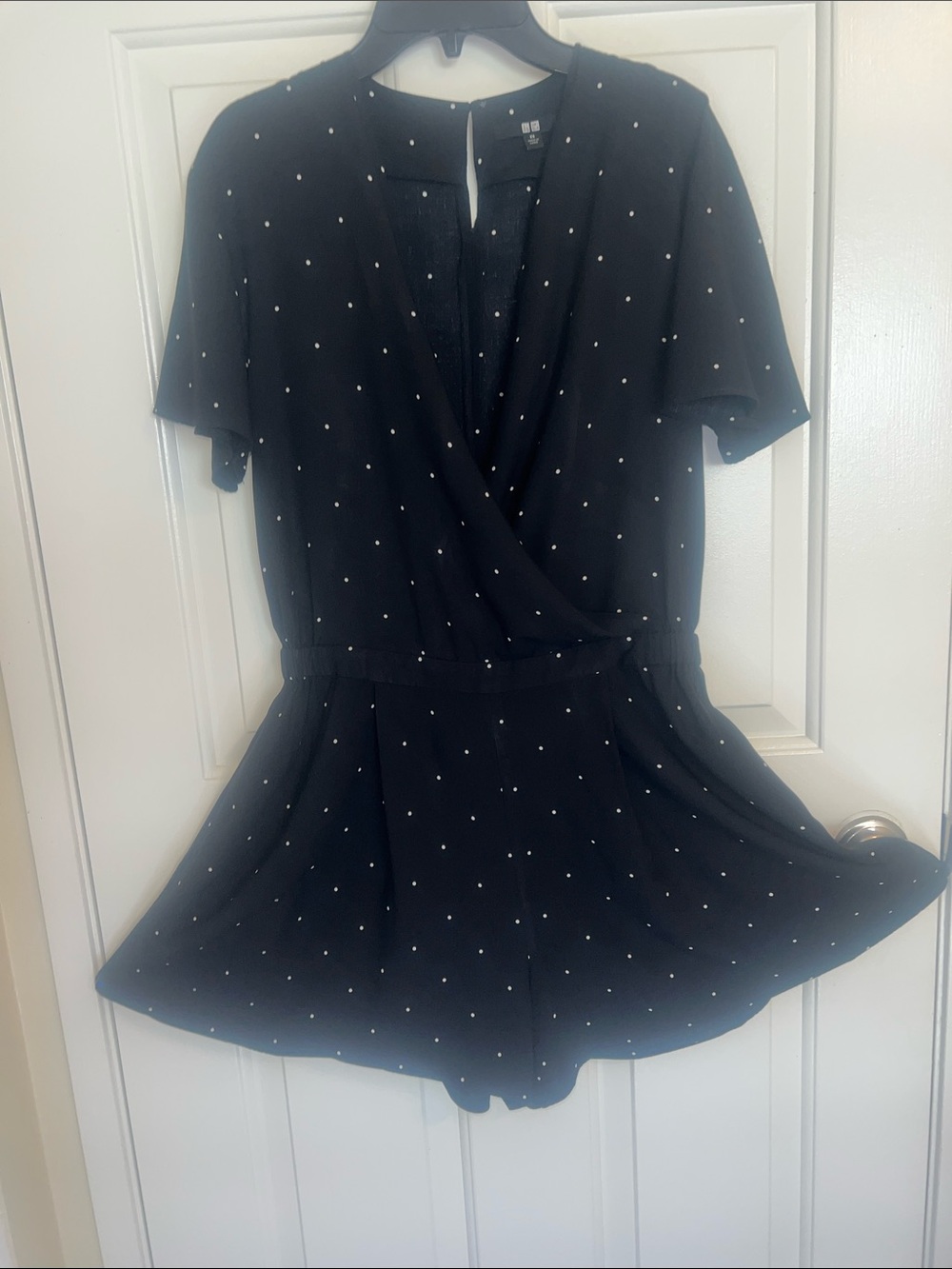 Uniqlo Black Polka Dot Short Romper